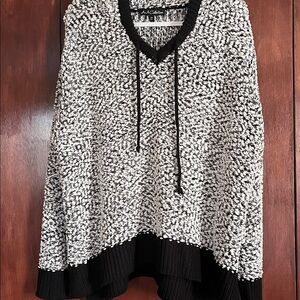 A + A Collection Hooded Sweater Oversized High Low Sweater
